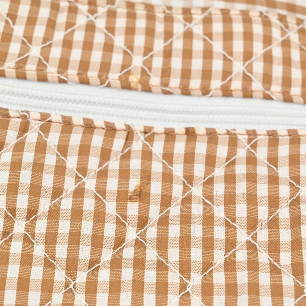 VTG 90s Y2k Deadstock Gingham Polka Dot Quilted Diaper Bag Changing Pad Set - Picture 9 of 9